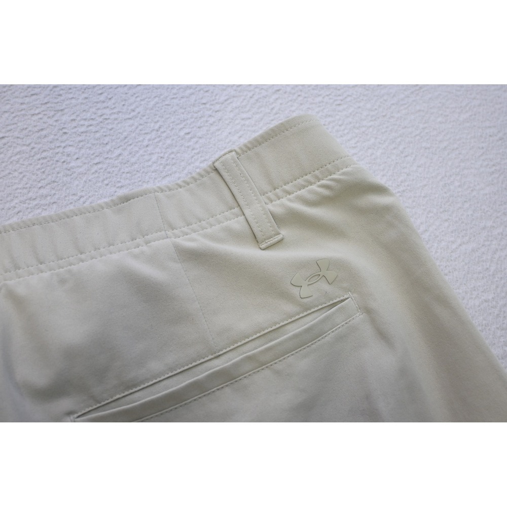 Under Armour Golf Pants Men 38x34 Beige Performance Stretch Athletic